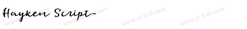 Hayken Script字体转换